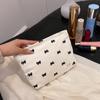 Bolsa de cosméticos com estampa de leopardo, bolsa de armazenamento de cosméticos portátil de alta qualidade para mulheres, bolsa de forro, bolsa de mão de grande capacidade