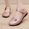 Zapatos de Velcro de Una Pieza para Mujer, Tacón de Cuña, Zapatos para Madre de Mediana Edad y Anciana, Boca Baja, Tacón Bajo, Casual, Color Puro, Zapatos de Goma