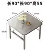 Mesa plegable de acero inoxidable, mesa de banquete, mesa de puesto, mesa de mercado nocturno, mesa de camping, mesa de dormitorio de hotel, mesa de barbacoa, mesa rectangular comercial