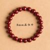 Pulseira de cinábrio de alta pureza de minério bruto natural pulseira de contas transparentes com areia de cristal presente para casal masculino e feminino para ano de nascimento