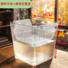 Vaso de Vidrio para Tulipán Hidropónico Maceta para Flor de Bulbo Cultivada en Agua Lirio con Cesta de Plantación Maceta Cuadrada Transparente
