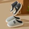 Pantuflas de Algodón a Rayas para Hombre en Otoño e Invierno Estilo Nuevo para Interior del Hogar Antideslizantes Suela Gruesa Forradas de Felpa Cálidas Pantuflas de Algodón de Alta Gama para Pareja