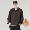 Sudadera tipo polo de dos piezas falsas de marca moderna estilo americano para hombre, nueva camiseta de manga larga de alta resistencia para primavera y otoño de 2026