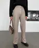 Ropa Transfronteriza Europea y Americana para Mujer 2025 Amazon Otoño e Invierno Pantalones de Cuero con Empalme de Cintura Alta Pantalones Casuales para Mujer Pantalones de Cuero