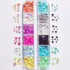 Decoraciones Populares para Uñas con Perlas de Burbuja de Sirena Color Mixto Rhinestones Iridiscentes Aurora de Fondo Plano DIY Uñas Portátiles Rhinestones Redondos Pequeños Iridiscentes