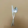 Conjunto de Talheres de Aço Inoxidável para Viagem, Garfo e Colher, Faca de Bife Ocidental, Colher de Mesa, Garfo, Colher de Chá, Conjunto de Talheres de Quatro Peças Fabricante Atacado