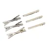Horquilla de estrella hueca de metal plateado con flecos laterales, pinza para el pelo con flecos delanteros para mujer, horquilla de una palabra, tocado