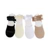 Calcetines Ocultos de Tiras con Lazo para Mujer, Calcetines de Malla Hueca Finos de Verano Estilo Ballet Lolita, Calcetines Invisible Antideslizantes