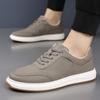 Sapatos casuais masculinos de couro de primeira camada Couro genuíno respirável sapatos brancos masculinos Tênis 2024 outono novos sapatos de couro sapatos masculinos