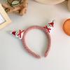 Diadema de Navidad accesorios para el cabello estilo coreano celebridad de internet diadema de felpa de cordero pasador de Papá Noel diadema de asta de reno de muñeco de nieve