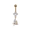 Anel para Umbigo Borboleta Europeu e Americano Transfronteiriço Simples Inlaid Zircônia Tridimensional Moda Body Piercing Joias Unha de Umbigo Atacado