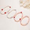 Pulsera para Niños Niña Princesa con Cuentas Dibujos Animados Niña Bebé Estudiante Pulsera de Perlas de Agua Dulce Accesorios