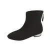Botas Martin Retro de Tacón Grueso para Mujer, Nuevas Botas Ajustadas Otoño e Invierno 2026, Botines Cortos de Ante Suave y Cuero Mate Estilo Francés