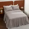 Colcha Acolchada Estilo Nuevo Japonés y Coreano Patrón Simple de Grano de Arroz Faldón de Cama Cubierta de Cama Faldón de Cama Comercio Exterior Transfronterizo Venta al por Mayor