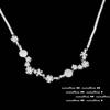 Cinderela Flor Brocado Cluster Gem Colar Star River Brilhante Banhado a Ouro 18K Estrela Flor Zircônia Pulseira Set
