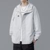 Otoño 2023 Nueva chaqueta de color sólido estilo Hong Kong Live Nueva chaqueta para hombre de moda Duffian Handsome Ins chaqueta con capucha