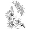 Adesivo de Tatuagem de Braço de Flor Transfronteiriço Para Fábrica em Estoque Atacado Adesivo de Tatuagem à Prova d'Água Bianhua Flor Preta Flor Simples Adesivo de Tatuagem