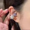 Fivela de Fone de Ouvido Floco de Neve Totalmente Cravejada Adequada para Clipe de Fone de Ouvido Freeclip Clipe de Orelha Estiloso Doce Elegante DIY de Nicho