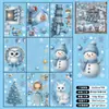 Pegatinas Navideñas Transfronterizas para Ventanas Papá Noel Muñeco de Nieve Pegatinas Decorativas para Ventanas Pegatinas Electrostáticas de PVC Pegatinas para Vidrio Personalización