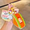 Chaveiro Novo Estilo Brinquedo de Apertar, Pingente de Figura de Urso Desenho Animado para Apertar e Ejetar, Chaveiro de Carro Fofo para Alívio do Estresse