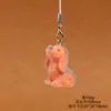 Resina Flocado Lindo Perrito Funda para Teléfono Celular Bolso Colgante Llavero DIY Colgante Colgante Joyería Decorativa Accesorios