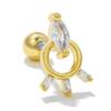 Pendientes de Acero Inoxidable de Varilla Fina de 20g con Microincrustaciones de Circonita para Perforación de Cartílago, Pendientes de Diseño de Nicho en Forma de Corazón para Mujer