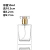 Atacado do Fabricante Frasco Quadrado de Vidro para Perfume Boca de Rosca 30ml 50ml Frasco Spray para Perfume Frasco de Vidro Transparente Preto