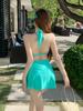 Traje de Banho Biquíni de Águas Quentes para Mulheres, Novo Estilo Quente de Alta Qualidade Sexy Push-Up Slim Conjunto de Três Peças para Garotas Quentes Tour de Férias