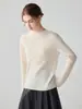 Nuevo suéter de punto para mujer de otoño e invierno, 100% cachemira, cuello medio alto, calado, estilo simple versátil, top base