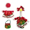 Fantasia de Ganso para Varanda Transfronteiriça Roupa de Ganso de Natal Chapéu de Boneco de Neve Cachecol Fantasia de Ganso de Gramado Adequado para Estátuas de 23 Polegadas