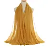 Novo Lenço de Cabeça de Chiffon com Pérolas e Strass para Mulheres, Lenço Longo com Corrente para Sorteio, Lenço Longo, Xale YS010