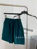 80% Algodón Estilo Coreano Bf Cintura Alta Ropa de Trabajo Un Botón Color Sólido Shorts para Mujer Sueltos Reductores de Edad Pierna Ancha Pantalones Cortos Ajustados Verano 2025