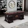 Mesa de Té de Madera Maciza China de Gama Alta de Palo de Rosa, Combinación de Mesa de Té y Sillas, un Juego Completo para Oficina, Hogar Antiguo, Sala de Estar, Kung Fu