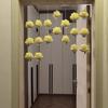 Cortina de porta de nuvem para casa Cortina de pendurar infantil Cortina de pendurar fofa Quarto infantil Decoração criativa sem perfuração