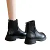 Botines tipo calcetín gruesos de moda estilo británico, Botas tipo Dr. Martens con forro de polar, Nuevos botines Chelsea otoño/invierno 2026, Botas de algodón elegantes para mujer