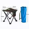 Silla Plegable para Exterior Correa Pony Bolsa Lateral Taburete de Pesca Mazar Banco Pequeño Portátil Silla para Barbacoa Silla para Camping
