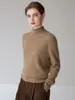Suéter de Cachemira de Manga Larga con Cuello Alto para Mujer, Otoño 2026, Corte Holgado, Base de Tejido Versátil, Top Cálido de Alta Gama
