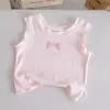 Chaleco Dulce para Bebé Niña 25 Nuevo Estilo Verano Suave y Delgado Camiseta sin Mangas Niñas Color Caramelo Moda Tops Tendencia 3