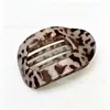 Presilha de Cabelo Confortável com Estampa de Leopardo Transfronteiriça Que Não Machuca o Couro Cabeludo, com Design em Forma de Arco para as Raízes do Cabelo, Acessório de Cabelo Simples para a Parte de Trás da Cabeça Que Prende Fios Soltos