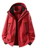 Ropa de Montañismo Otoño Invierno Deportes al Aire Libre Forro Polar Chaqueta Impermeable Cálida Chaqueta Shell con Capucha Logo de Impresión al por Mayor