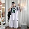 Conjunto de Uniforme de Basquete Masculino Sem. Camiseta de Manga Curta Jersey 23 Verão Seda Gelo Casual Esportivo Shorts Cinco Pontos Conjunto de Duas Peças