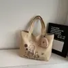 Bolsa Tote Grande Capacidade Estilo Preguiçoso 2026 Nova Moda Bolsa de Mão Bolsa de Ombro para Comutador Japonês Bolsa de Lona