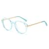 Gafas Jamie 1988 Poligonales Retro Anti-Luz Azul con Patas Metálicas a la Moda, Adecuadas para Estudiantes con Miopía