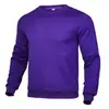 Nova blusa de moletom esportiva casual unissex para primavera e outono, blusa de moletom casual da moda, gola redonda de cor sólida, manga longa, pullover