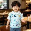 Bata Impermeável de Verão para Bebês Meninos e Meninas, Babador Infantil de Meia-Manga, Babador de Alimentação para Bebês, Roupa Anti-Sujeira Reversível