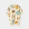Mameluco de Bebé de Temporada, Pijama de Algodón Puro para Primavera y Otoño, Ropa para Recién Nacidos de Manga Larga con Abertura Inferior, Ropa de Primavera con Abertura Inferior