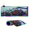 Popular Série Cyberpunk Gaming Mouse Luminoso e Teclado Pad RGB Desk Mat Fábrica Personalizada Atacado