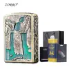 Zorro Zk37 Alpine Flow Estilo Chino Retro Antiguo Rueda de Amolar Creativo Moderno Encendedor para Hombre Un Clic Dropshipping