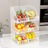 Plato de Frutas Hogar Sala de Estar Mesa de Café Plato de Dulces Lujo Ligero Gama Alta Colgante de Bocadillos Plato de Dulces de Múltiples Capas Cesta Dividida