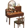 Tocador Simple Mesa de Maquillaje para Dormitorio Cajonera Integrada Apartamento Pequeño Doble Capa Nuevo Estilo Chino Escritorio de Maquillaje para Dormitorio Principal Tocador
